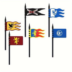 12pcs Mini Flags Shield Building Blocks Figures Accessories Creative Toy