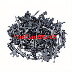 100pcs Military Weapons Building Blocks Parts - Army Accessories Toys