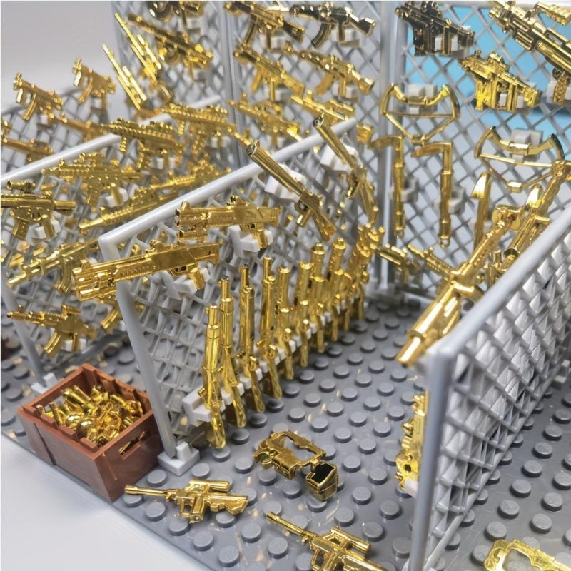 100pcs Military Weapons Building Blocks Parts - Army Accessories Toys