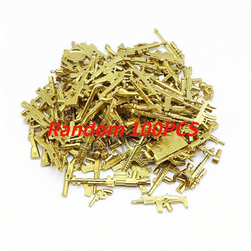 100pcs Military Weapons Building Blocks Parts - Army Accessories Toys