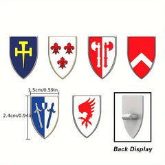 7pcs Ancient Building Block Fingers Accessories Flags Shields Assembly Toys