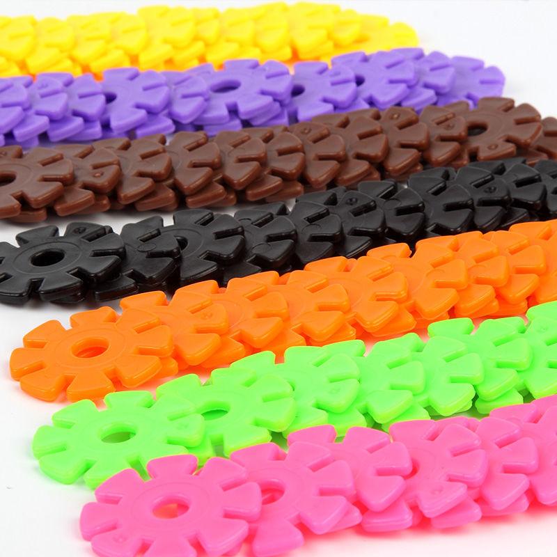 100pcs 3D Puzzle Snowflake Building Blocks Toy