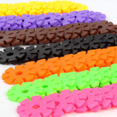 100pcs 3D Puzzle Snowflake Building Blocks Toy