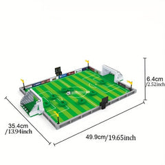 DIY Mini Soccer Players Building Block Football Field Toy Set