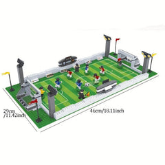 DIY Mini Soccer Players Building Block Football Field Toy Set