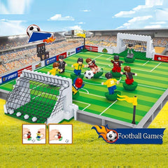 DIY Mini Soccer Players Building Block Football Field Toy Set