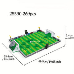DIY Mini Soccer Players Building Block Football Field Toy Set