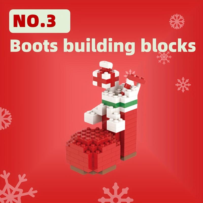 Christmas Building Block Gift Santa Claus Christmas Tree Elk And Boots Set