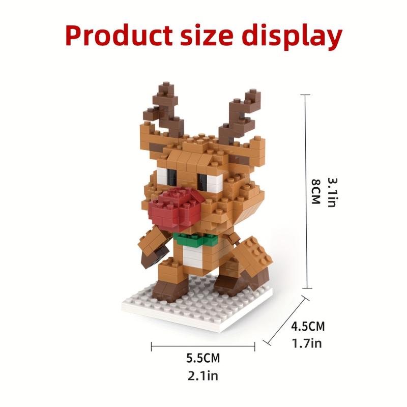 Christmas Building Block Gift Santa Claus Christmas Tree Elk And Boots Set