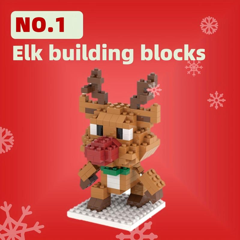 Christmas Building Block Gift Santa Claus Christmas Tree Elk And Boots Set