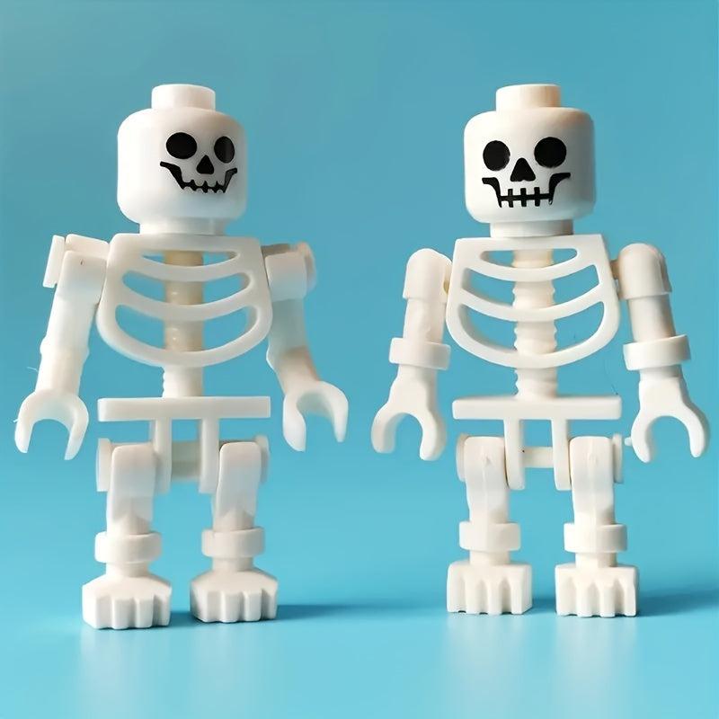 10pcs Skeleton Building Blocks Characters Mini Building Blocks With Weapons