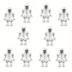10pcs Skeleton Building Blocks Characters Mini Building Blocks With Weapons