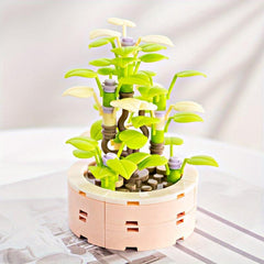 Eternal Flower Toy Puzzle Gift Succulent Green Plant Building Blocks