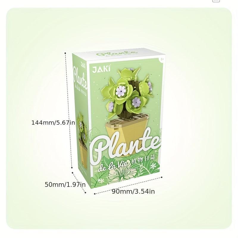 Eternal Flower Toy Puzzle Gift Succulent Green Plant Building Blocks