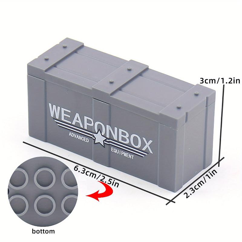 Military Weapon Case Building Block Toy for Kids