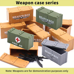Military Weapon Case Building Block Toy for Kids