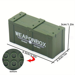 Military Weapon Case Building Block Toy for Kids