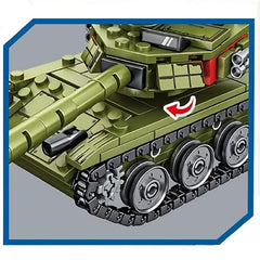 324pcs Military Tank Main Battle Series Building Blocks Army City Bricks Toys