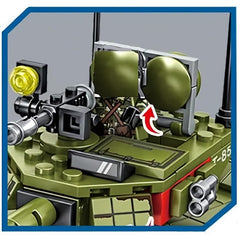 324pcs Military Tank Main Battle Series Building Blocks Army City Bricks Toys