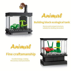 Building Blocks Animal Observation Box Fish Tank Decoration