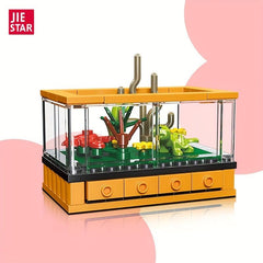 Building Blocks Animal Observation Box Fish Tank Decoration