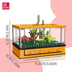 Building Blocks Animal Observation Box Fish Tank Decoration