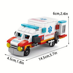 6 In 1 Ambulance Building Blocks DIY Vehicles Model
