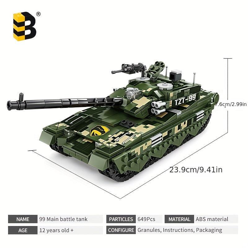 Building Blocks Kit Toy Type 99 Tank Toy Gift Military Series
