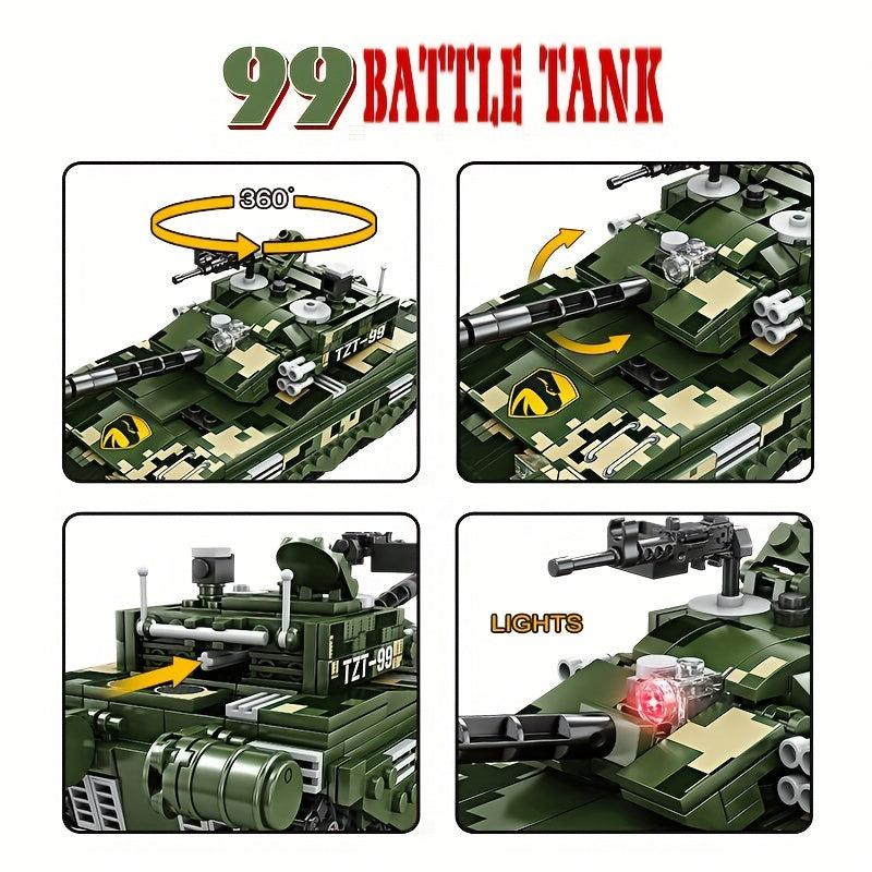 Building Blocks Kit Toy Type 99 Tank Toy Gift Military Series
