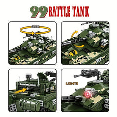Building Blocks Kit Toy Type 99 Tank Toy Gift Military Series