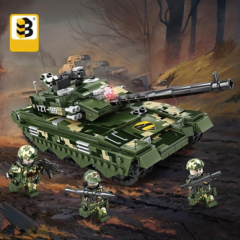 Building Blocks Kit Toy Type 99 Tank Toy Gift Military Series