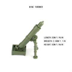 6 Military Minifigures Set with Heavy Weapons and Accessories