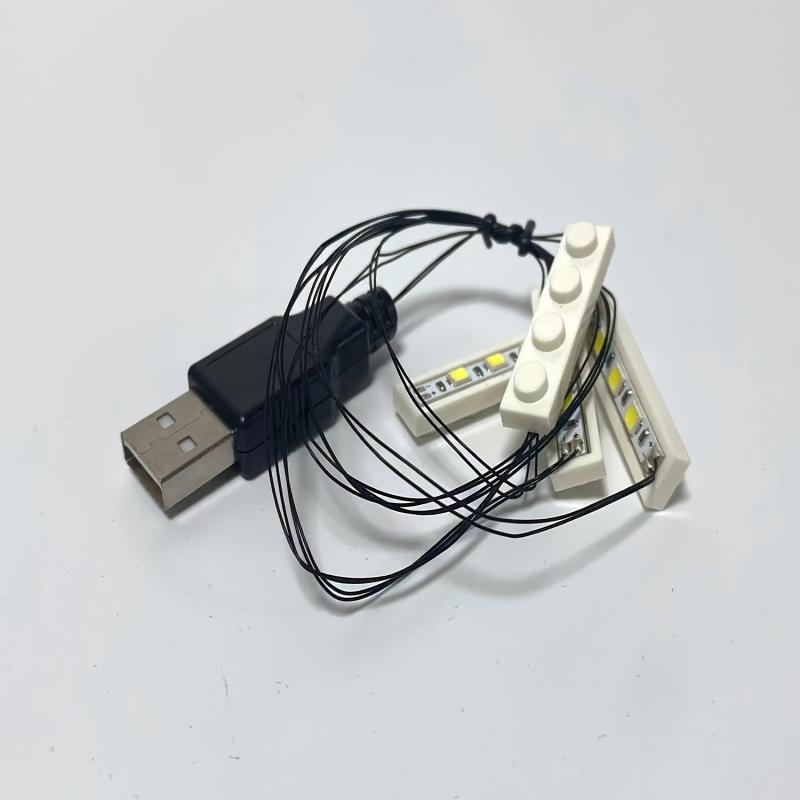 LYBMTWF LED Brick Lighting 1x4 Bricks USB Powered 100% Compatible