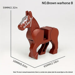 Knight Horse Building Blocks for Character Toy Halloween Thanksgiving