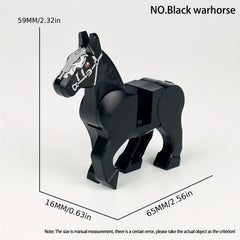 Knight Horse Building Blocks for Character Toy Halloween Thanksgiving