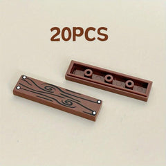 20pcs City Wooden Building Blocks House Accesso