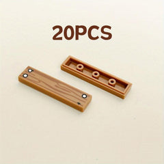 20pcs City Wooden Building Blocks House Accesso
