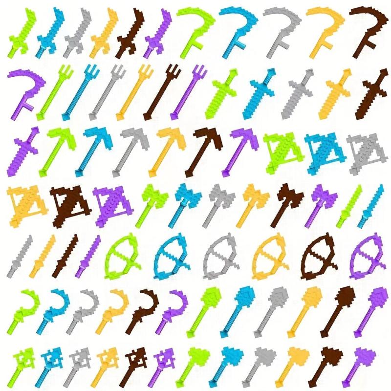 78pcs Colorful Weapon Equipment Building Blocks Toys