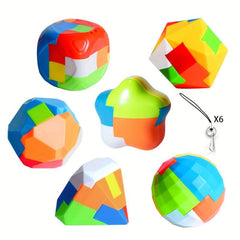 3D Puzzle Luban Lock Keychain Brain Teaser Game Magic Cube Educational Toys