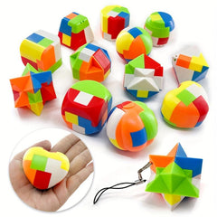3D Puzzle Luban Lock Keychain Brain Teaser Game Magic Cube Educational Toys
