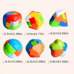 3D Puzzle Luban Lock Keychain Brain Teaser Game Magic Cube Educational Toys