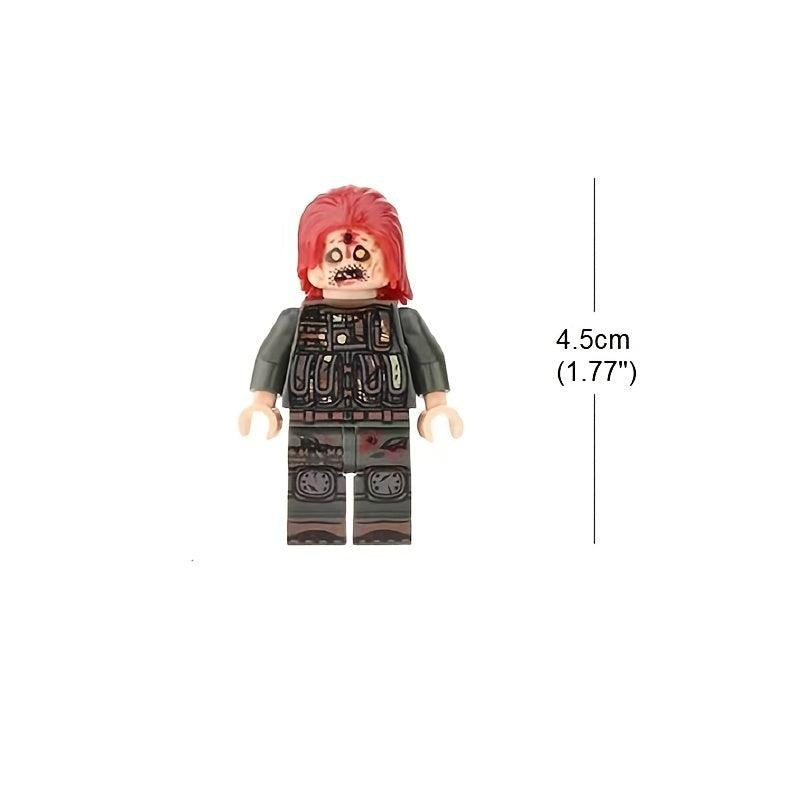 6pcs Halloween Cemetery Zombie Skeleton Building Blocks