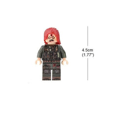 6pcs Halloween Cemetery Zombie Skeleton Building Blocks
