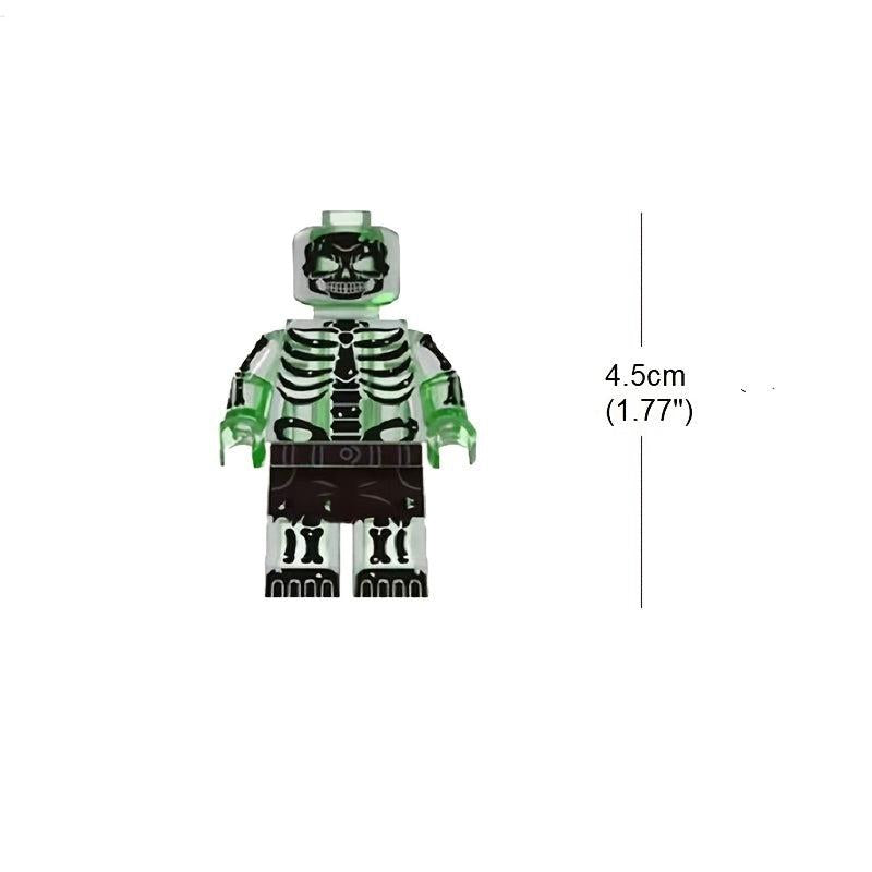 6pcs Halloween Cemetery Zombie Skeleton Building Blocks