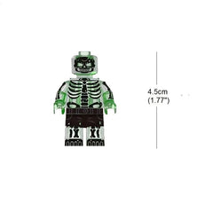 6pcs Halloween Cemetery Zombie Skeleton Building Blocks