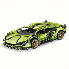 Classic Green Racing Car Building Blocks Model Toy Gift