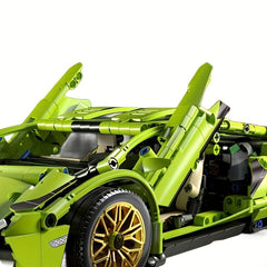 Classic Green Racing Car Building Blocks Model Toy Gift
