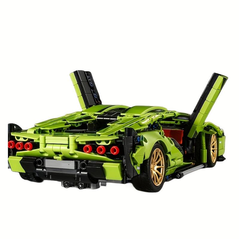 Classic Green Racing Car Building Blocks Model Toy Gift