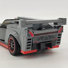 200 pcs Grey Race Car Model Building Blocks Racing Vehicle Bricks Toy Gift