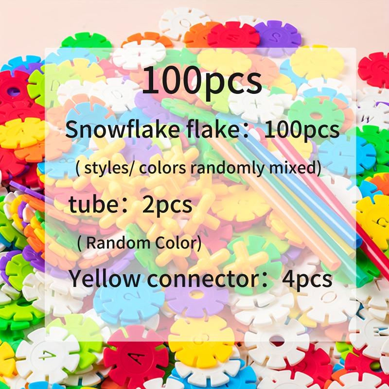 Snow Flakes Building Blocks Numbers Letters Early Education Puzzle Toys